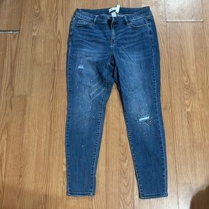 Lane Bryant Mid-Rise Skinny Jeans Signature Fit with Design Size 14